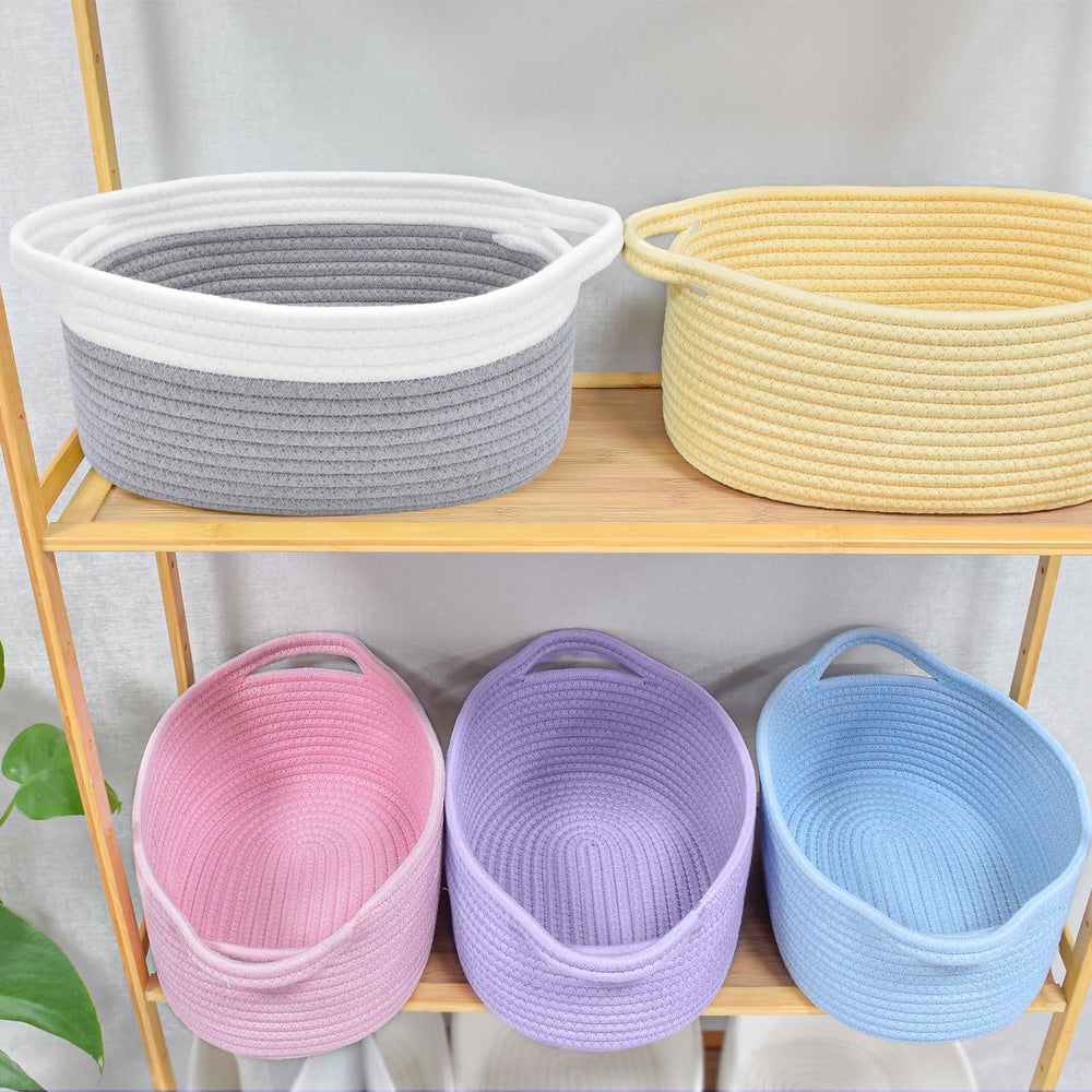 ABenkle soft-cotton-basket-12x8x5 perfect for blankets and towels