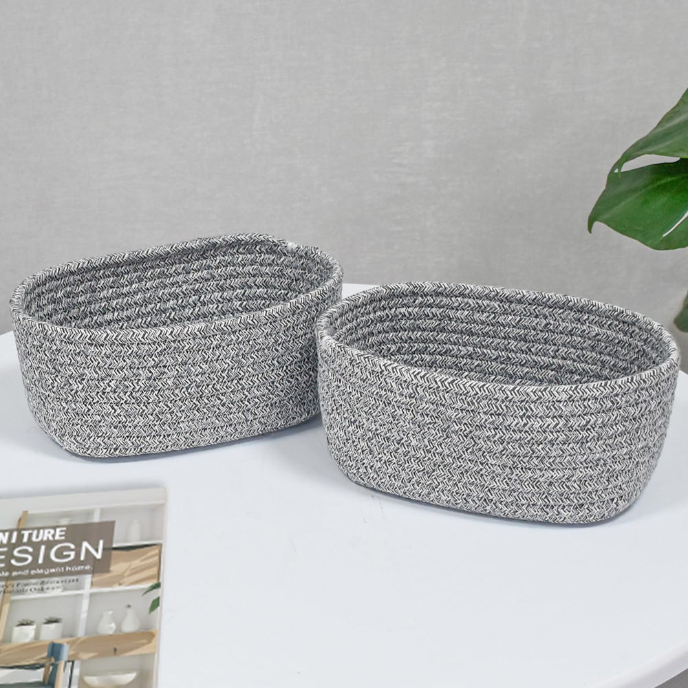 ABenkle soft storage basket living room aesthetic keeps surfaces tidy.