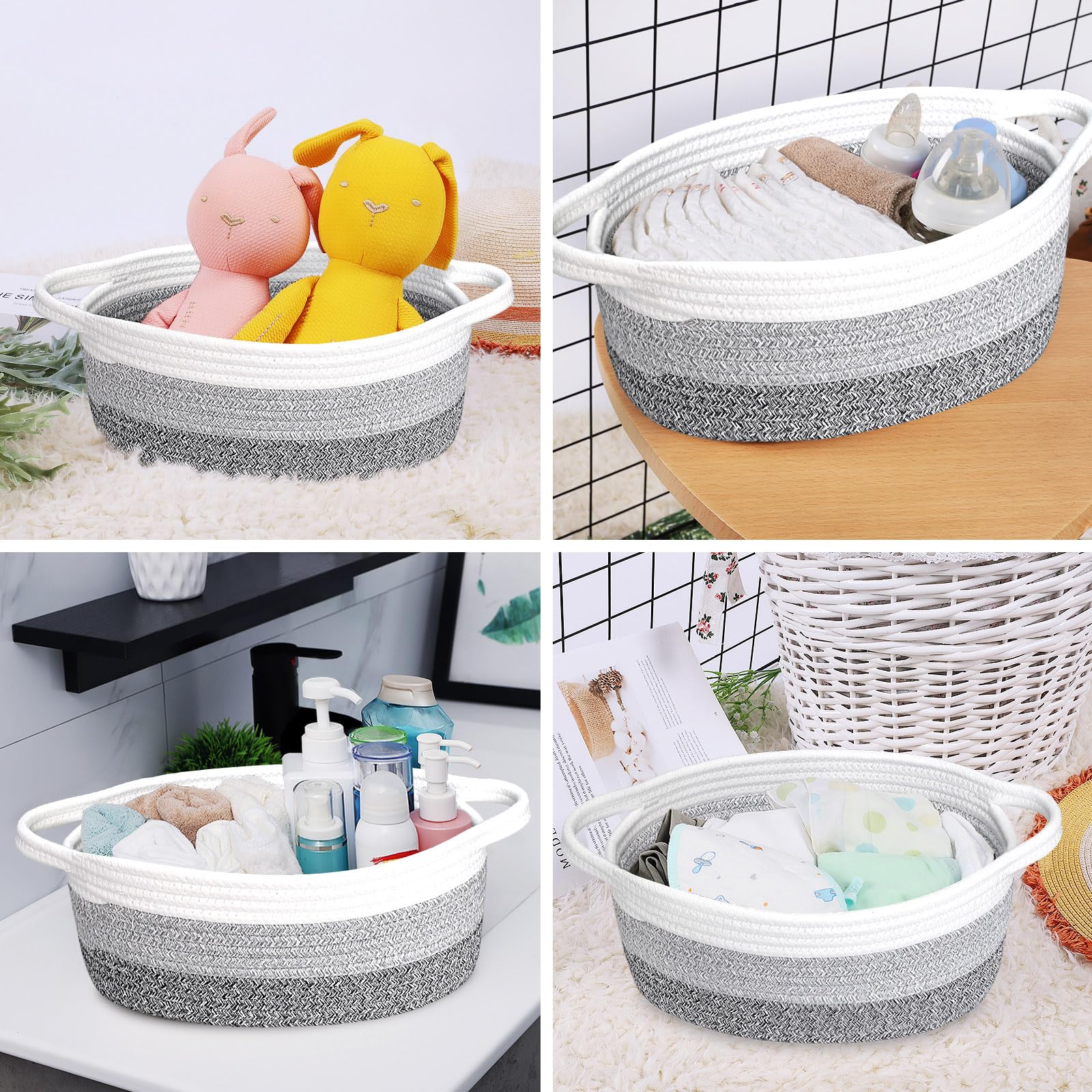 ABenkle towels and blankets storage bin demonstrating soft foldable storage
