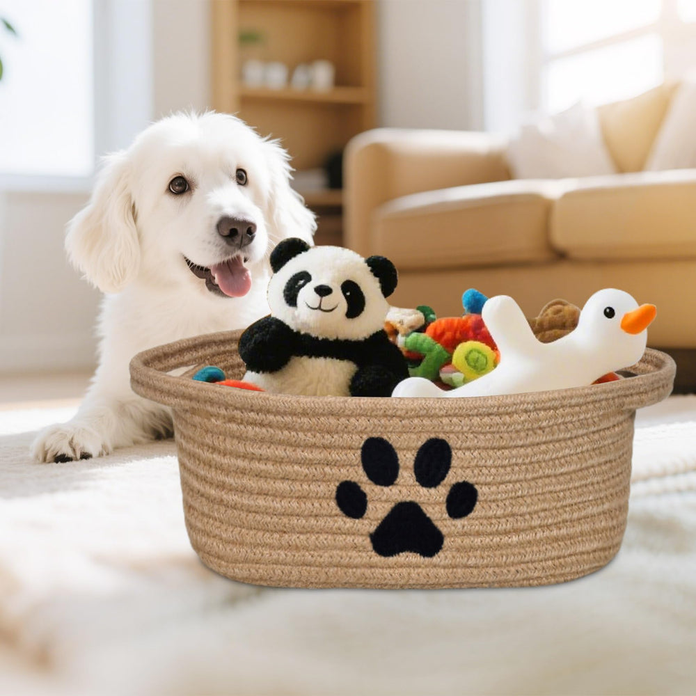 ABenkle versatile storage basket for toys remotes and books in living room