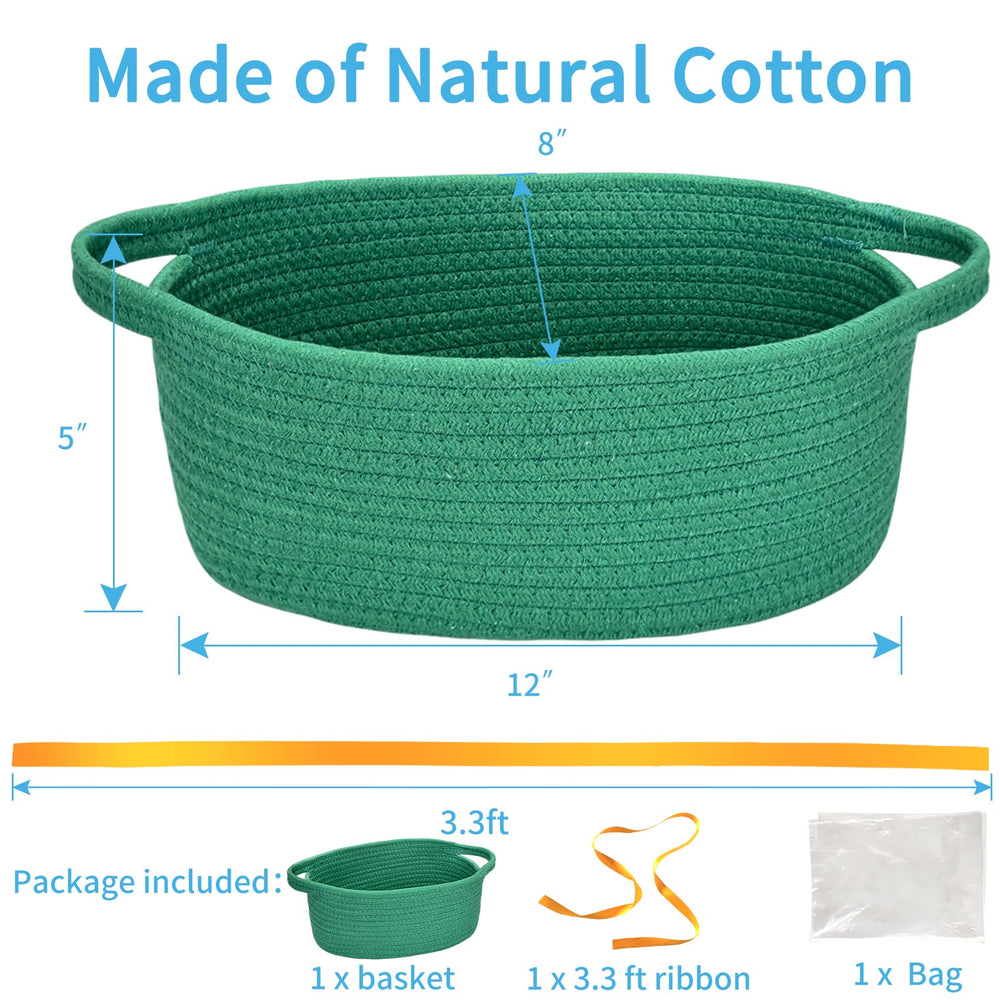 ABenkle white rope basket offering portable nursery storage for toys and supplies
