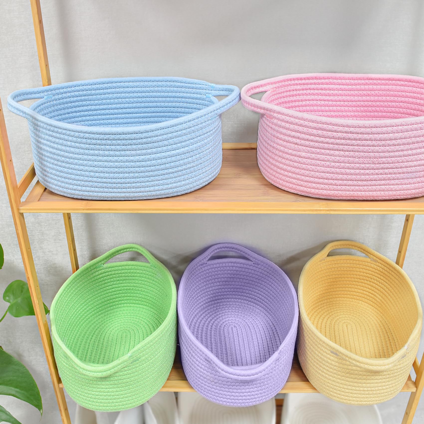ABenkle woven basket care blue is easy to reshape after shipping.