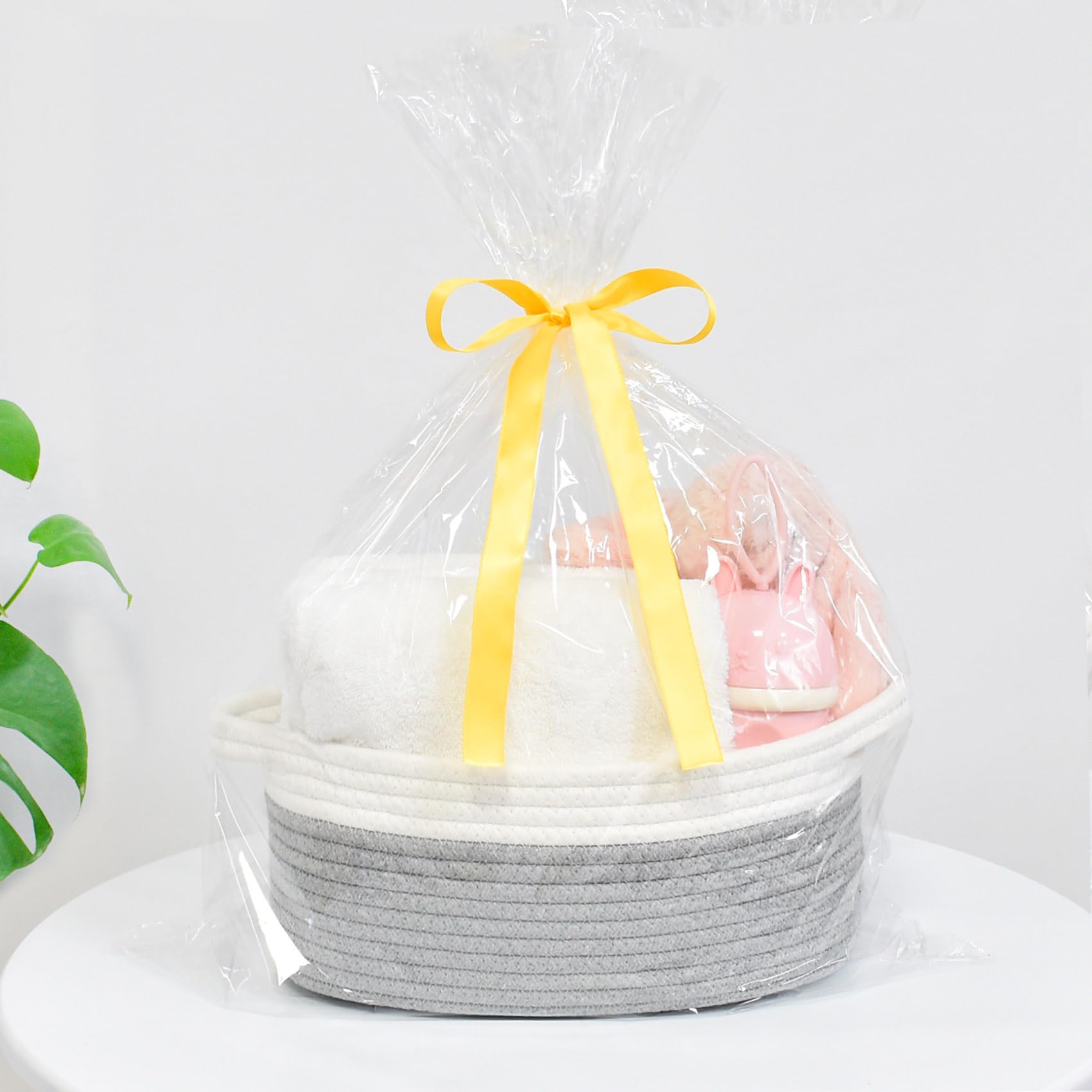 ABenkle woven-basket-nursery-organizer keeps nursery essentials neatly within reach
