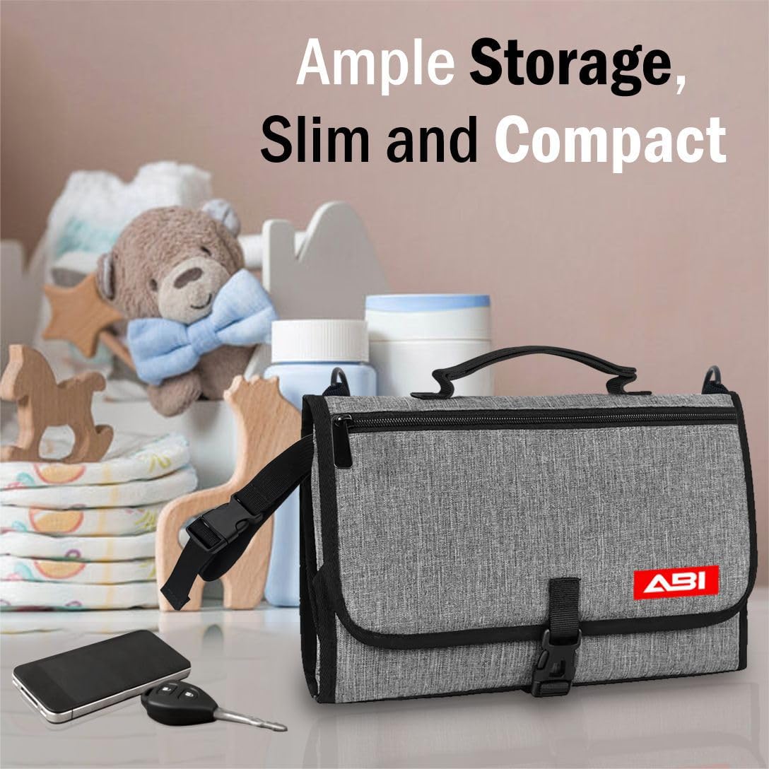 ABI Large Portable Diaper Changing Pad CPS safety compliant tag reassures caregivers.