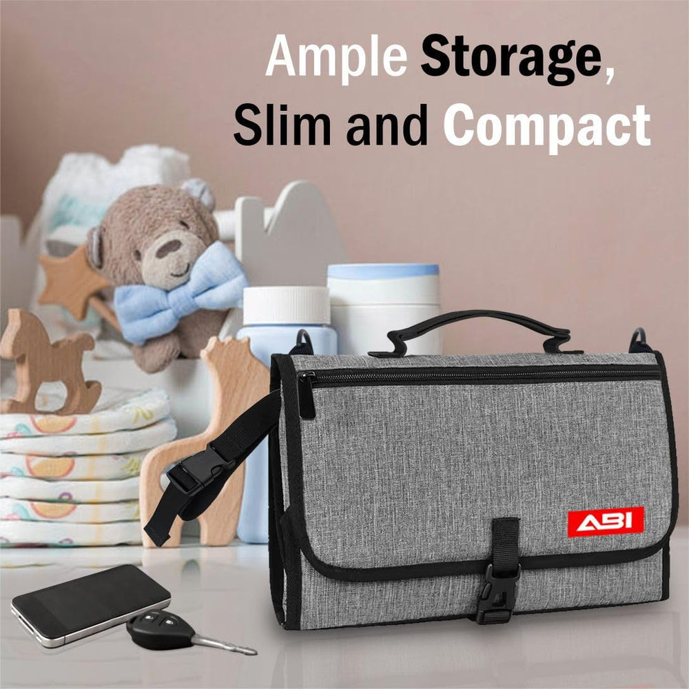 ABI Large Portable Diaper Changing Pad CPS safety compliant tag reassures caregivers.