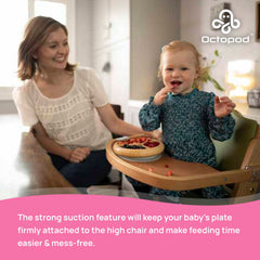 Abiie Octopod plate made from BPA-free natural bamboo for safe baby meals