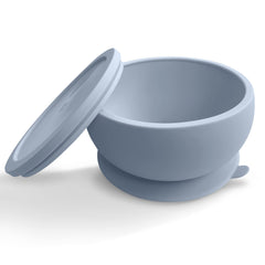 Abiie Octopod suction bowl gray reduces mess during self-feeding