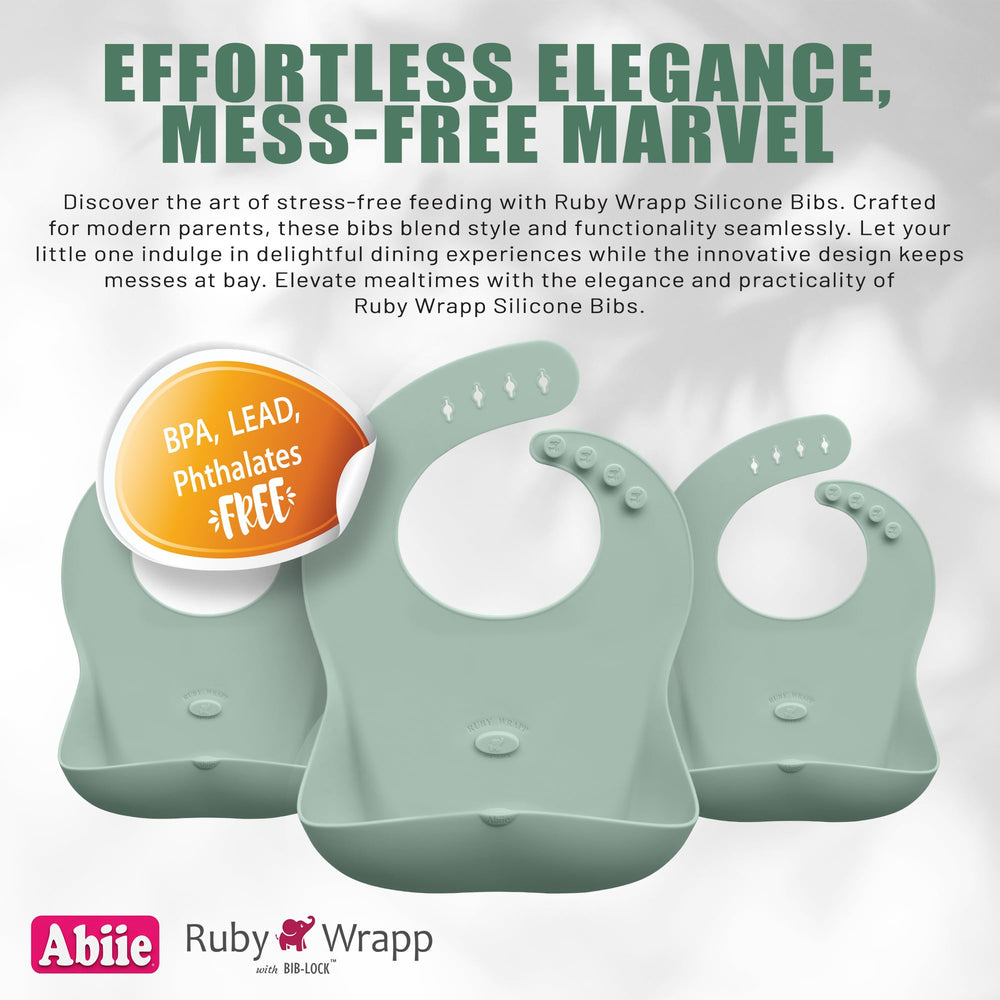Abiie Ruby Wrapp silicone close-up shows soft, stain-resistant material.