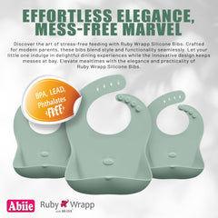 Abiie Ruby Wrapp silicone close-up shows soft, stain-resistant material.