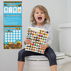 Abilat potty sticker sheets closeup displaying bright designs and patterns