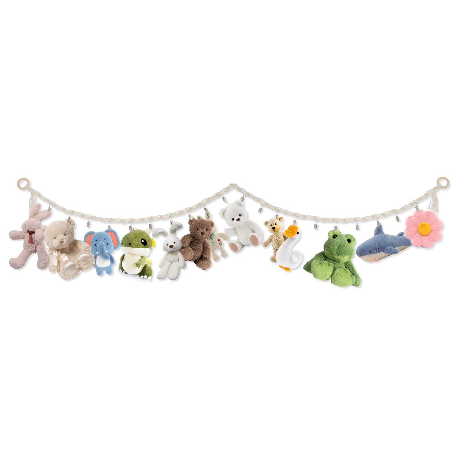 Abizarch Toy Hammock chain assembly demonstrates space-saving setup for tidy playrooms.