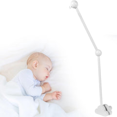 Abizarch wooden crib mobile arm white demonstrates natural wood finish for safe, calm nursery decor