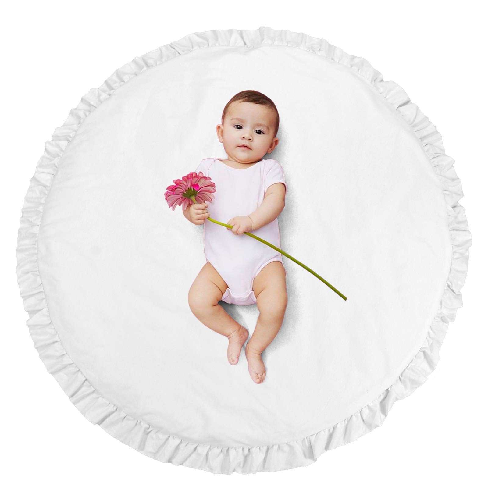 ABREEZE Baby Cotton Play Mat shows soft cotton texture for gentle tummy time