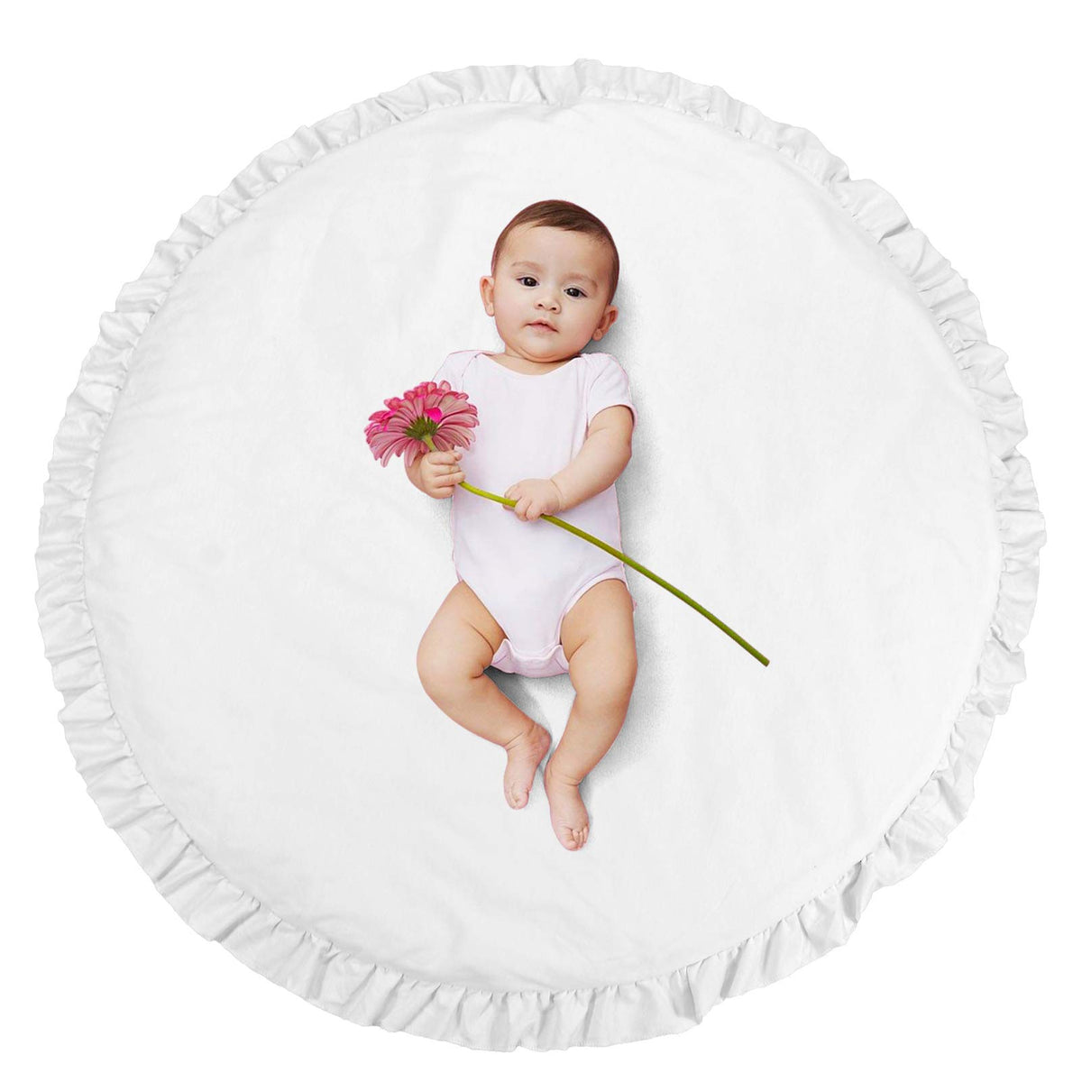 ABREEZE Baby Cotton Play Mat shows soft cotton texture for gentle tummy time