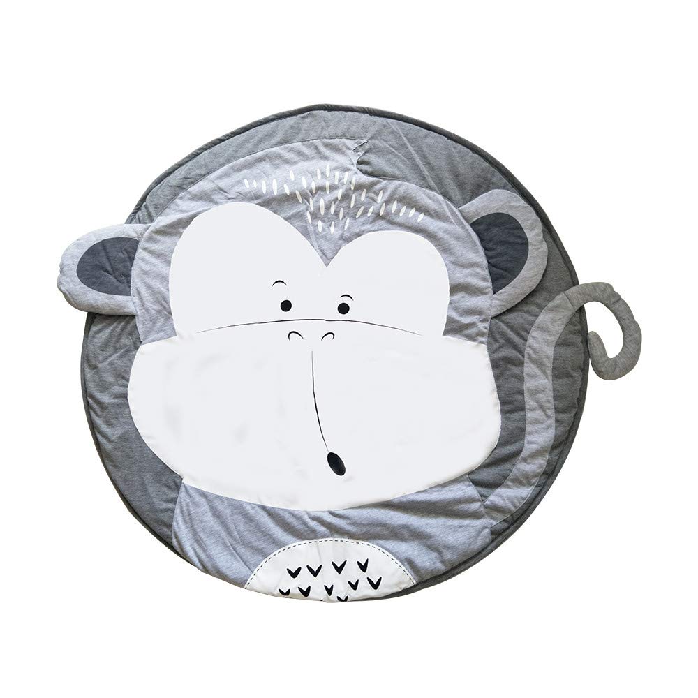 ABREEZE nursery mat enhances kids room decor with neutral grey
