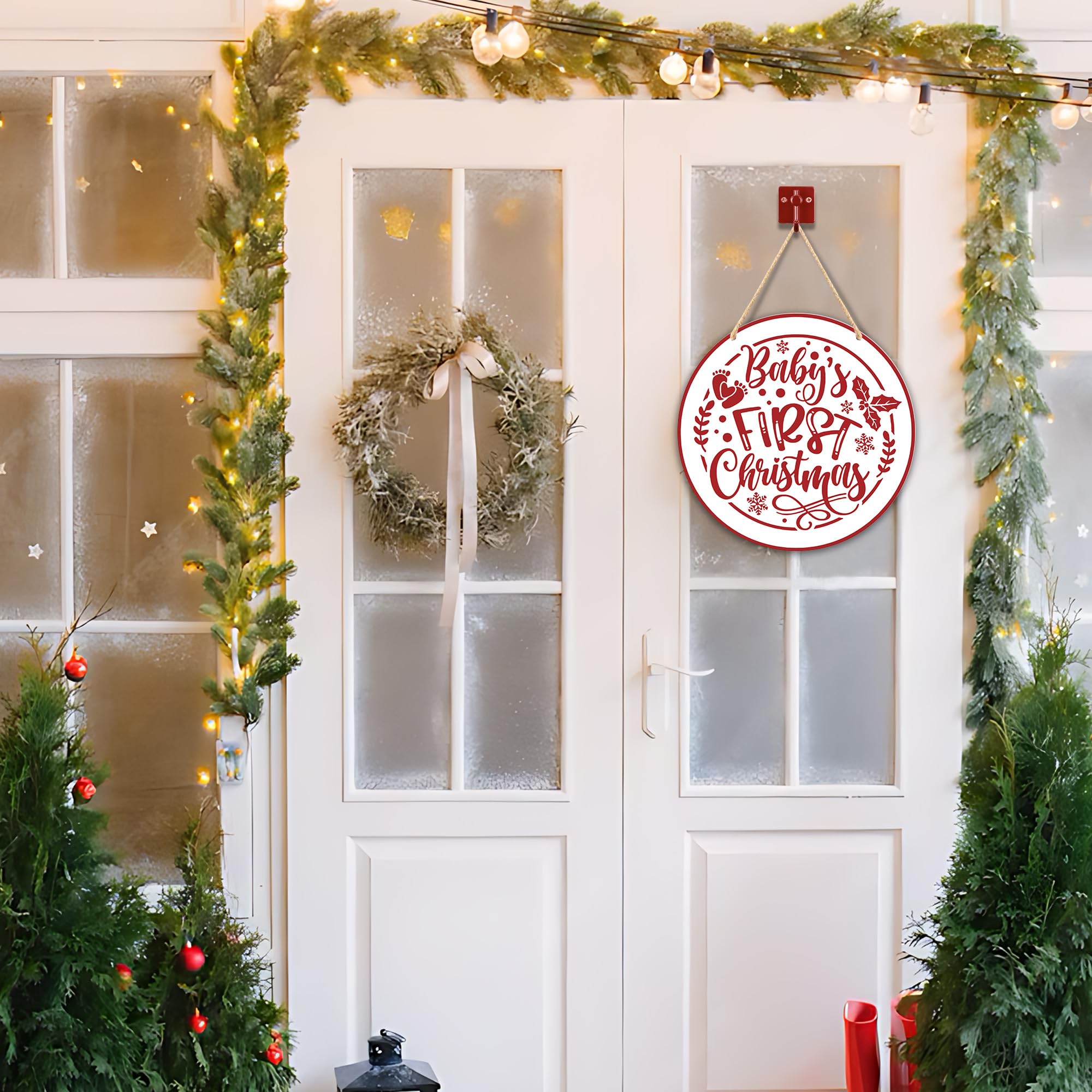 Absnfatu 2024 baby's first christmas ornament adds festive charm to trees or mantels