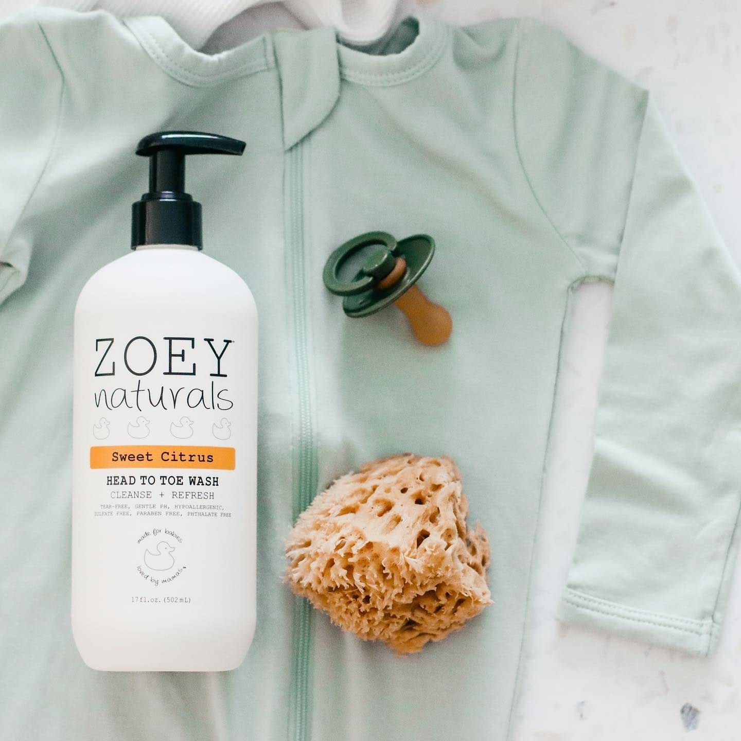 Absolutely Natural paraben-free label clearly visible on Zoey Naturals bottle.