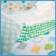 ABU Little Pawz green-blue plaid print adds a playful aesthetic.