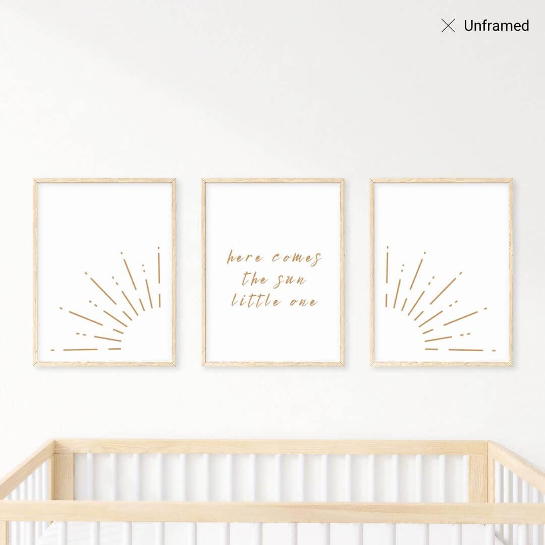 Abundance Art Neutral nursery wall art sunrise 8x10 for versatile spaces