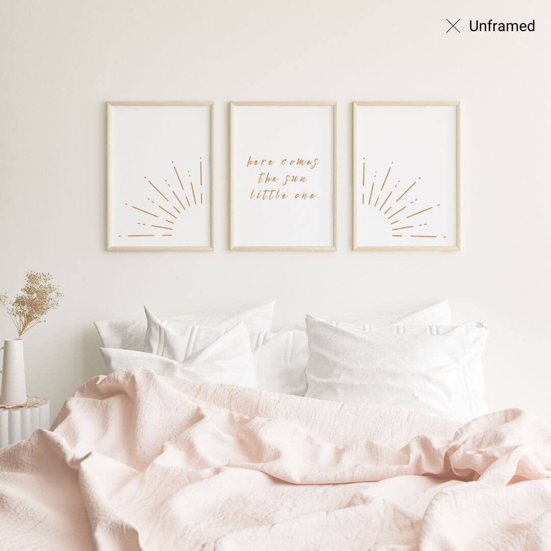 Abundance Art Ready-to-frame nursery art sun design for quick decor