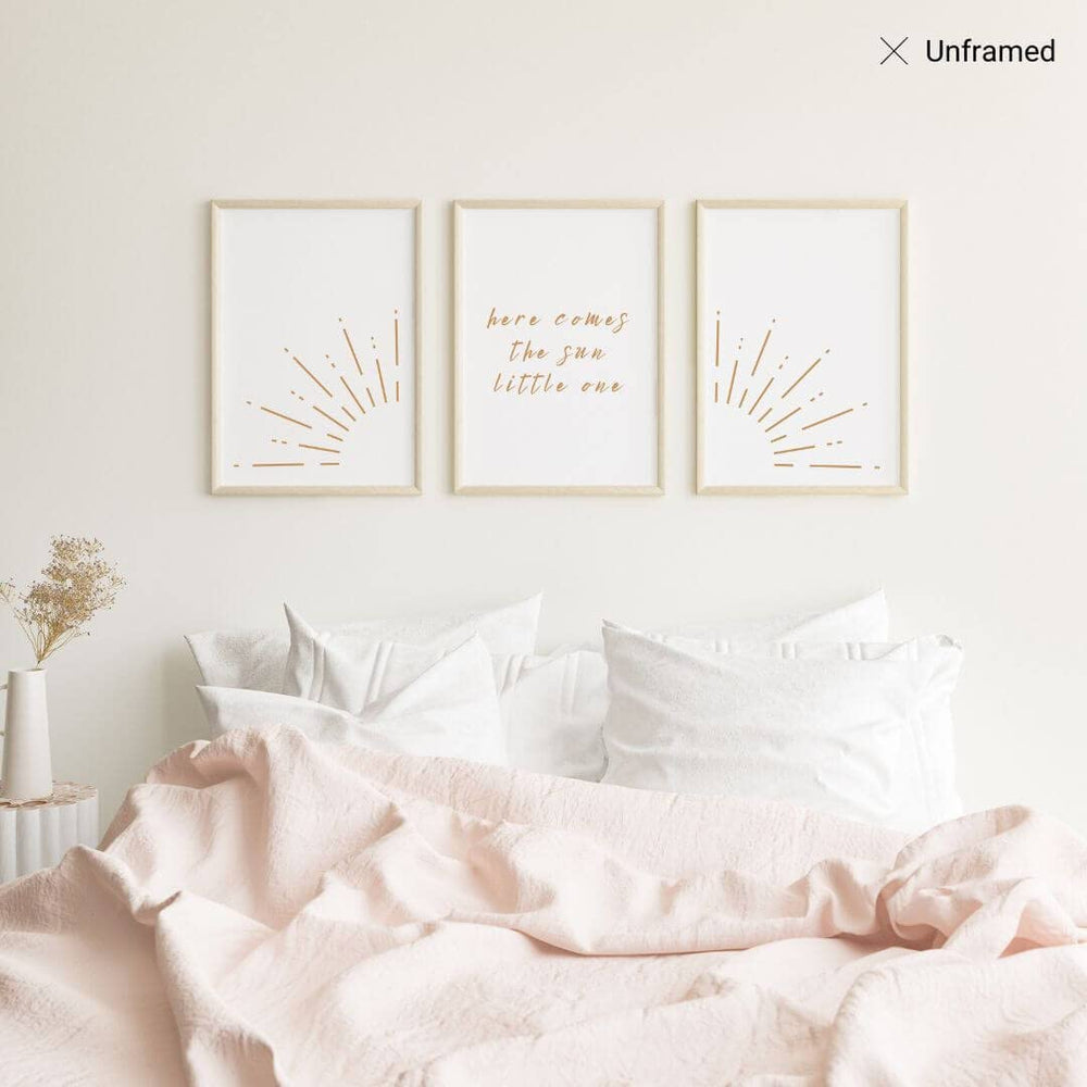 Abundance Art Ready-to-frame nursery art sun design for quick decor