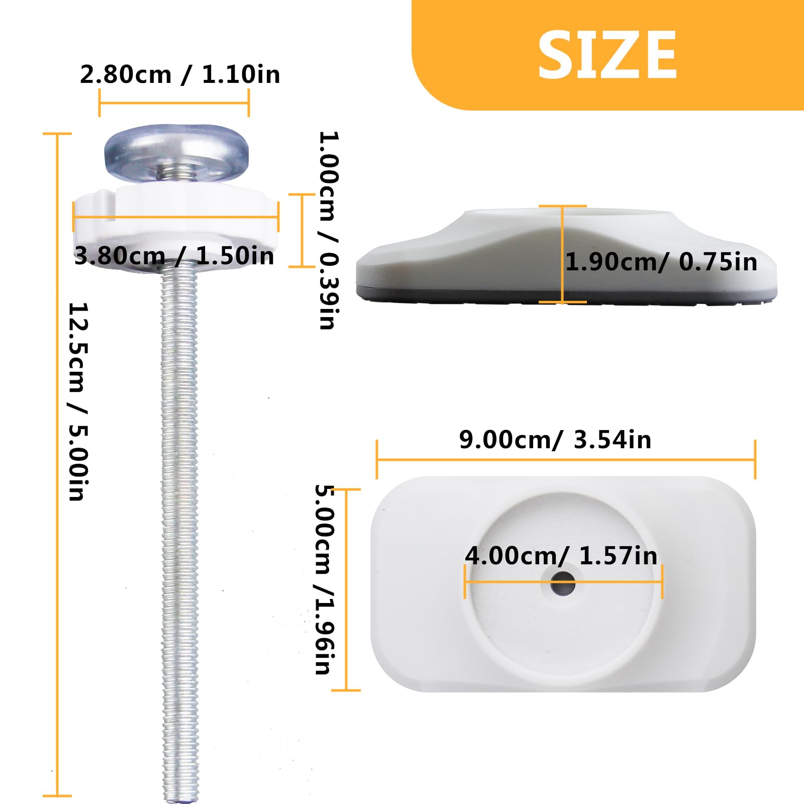 Abvsdu replacement bolt m8 8mm image highlighting durable hardware for safety gates.