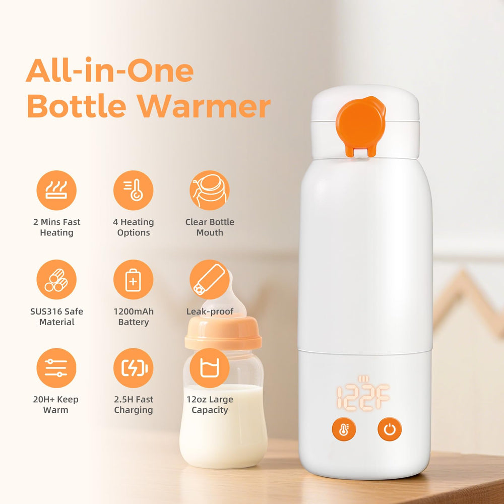 ACABEA fast-heating 80W bottle warmer delivers quick feeds.