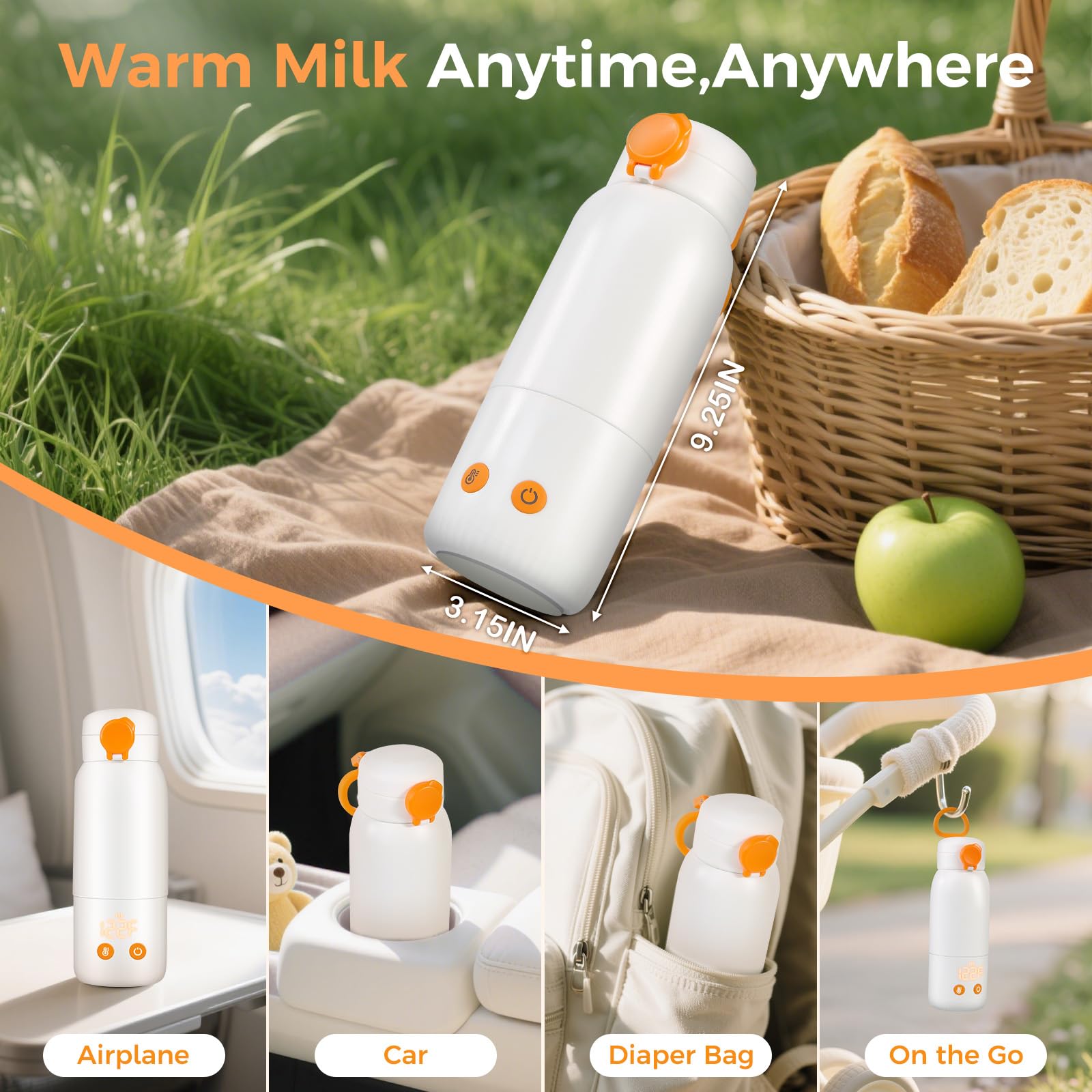ACABEA visible bottle mouth helps check milk level quickly.
