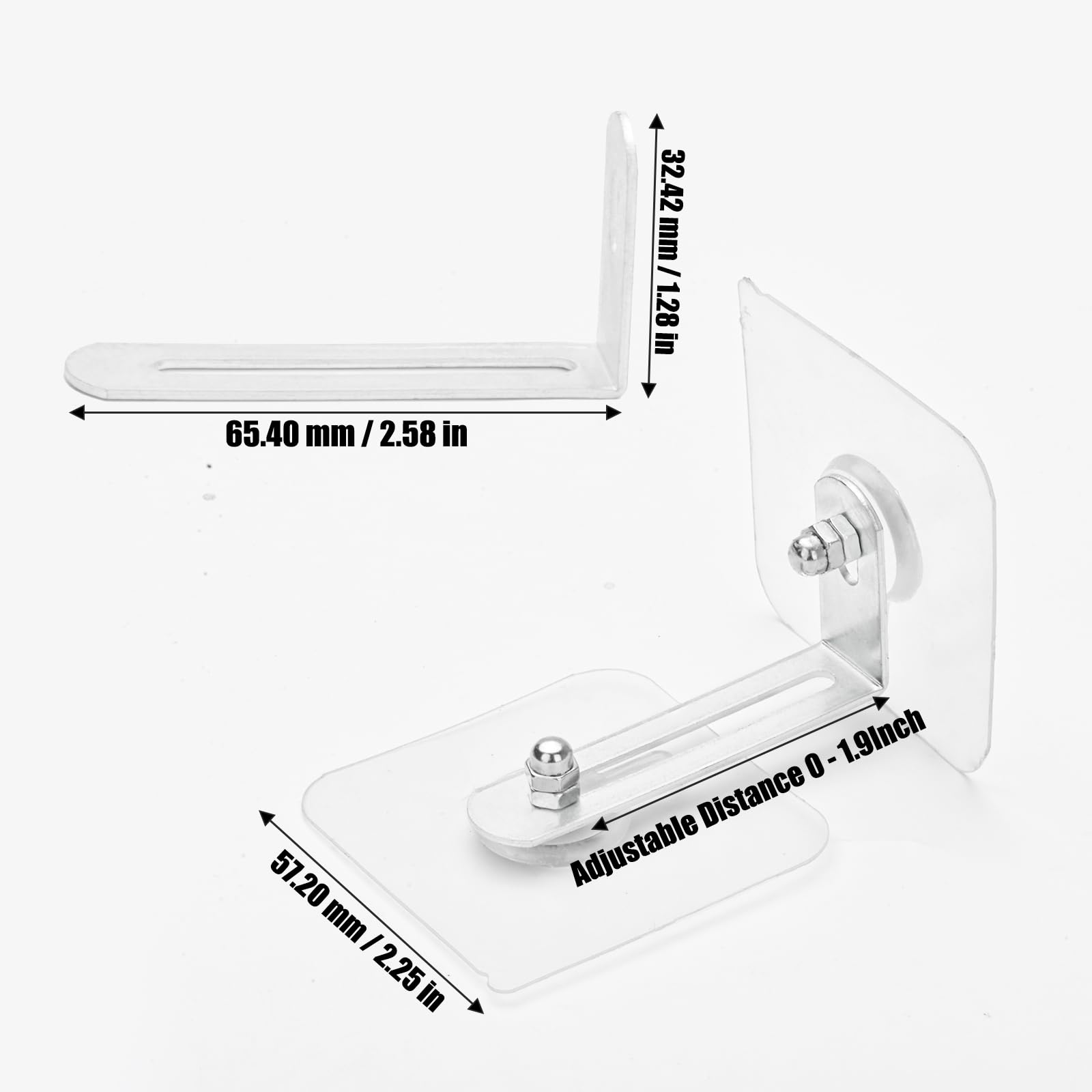 AccEncyc stainless L-bracket component shown, illustrating durable anti-tip support.