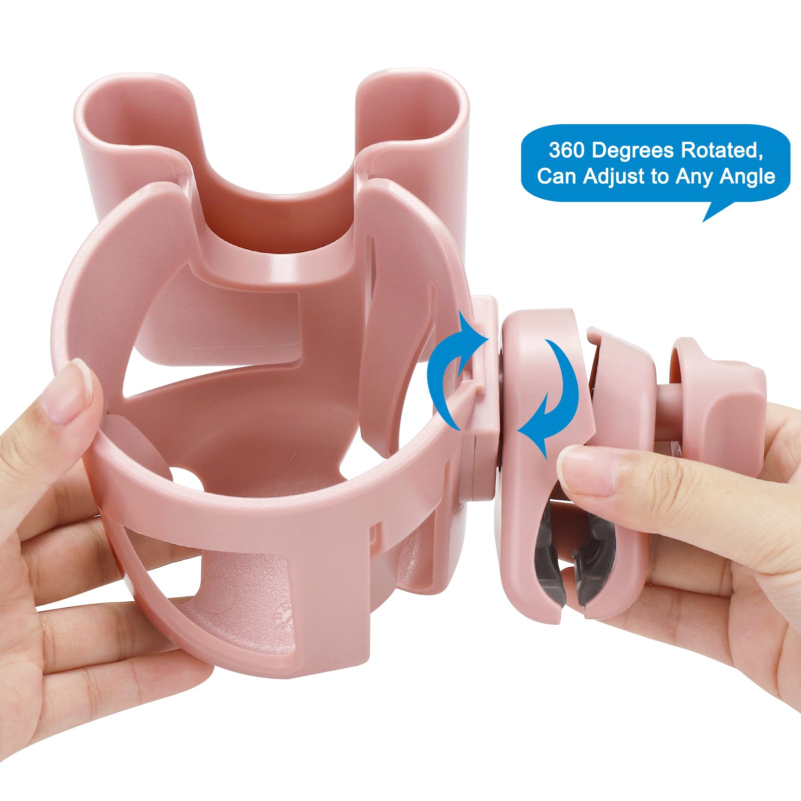 Accmor 2-in-1 holder for drinks and phone enables hands-free monitoring.