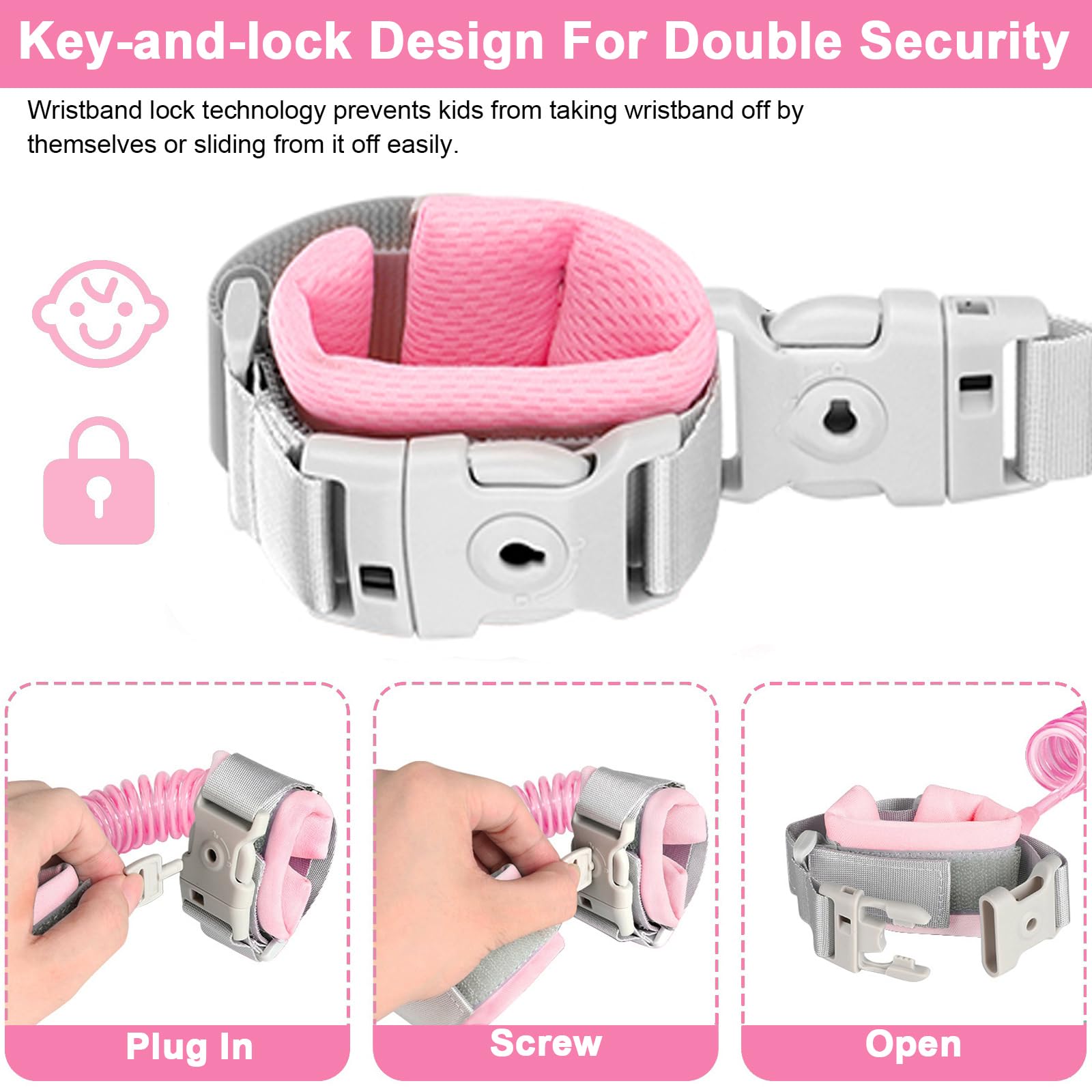 Accmor 360-degree swivel head design prevents tangling when kids move.