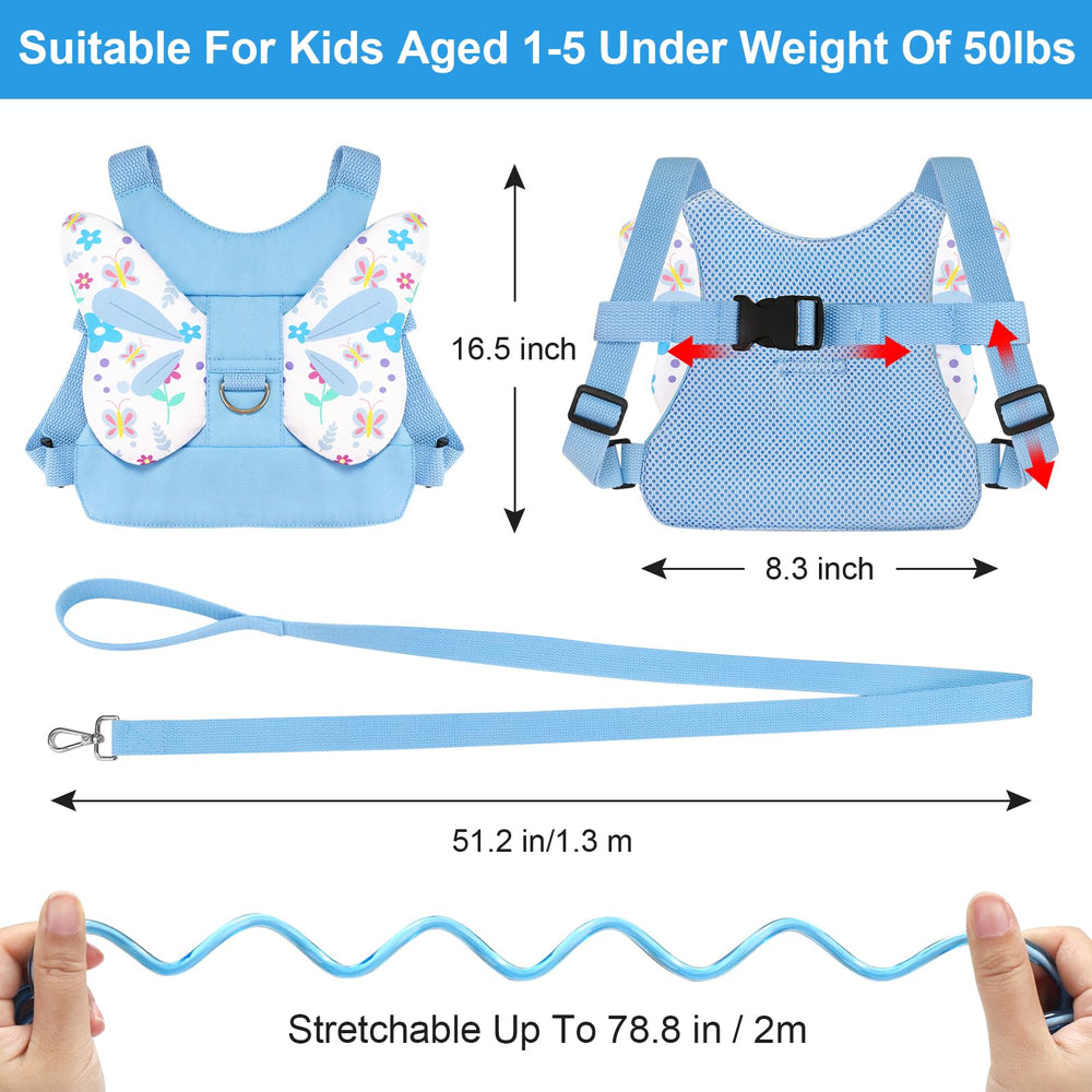 Accmor blue harness features front pocket for snacks during strolls