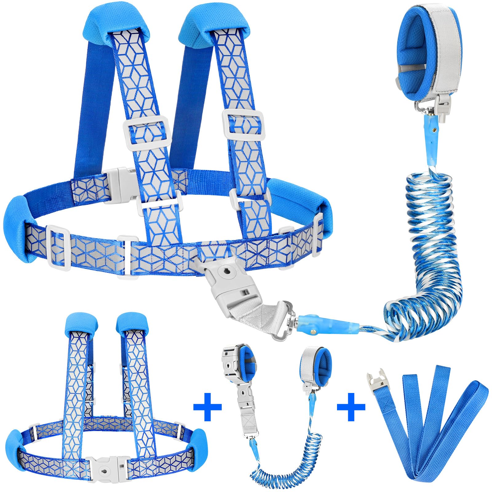 Accmor 3in1 toddler harness leash closeup highlights soft cotton comfort for everyday outings.