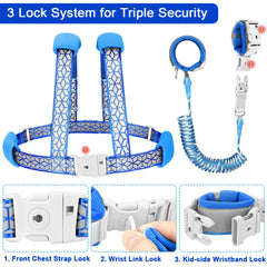 Accmor toddler harness adjustable shoulder straps fit growing kids during outdoor strolls.