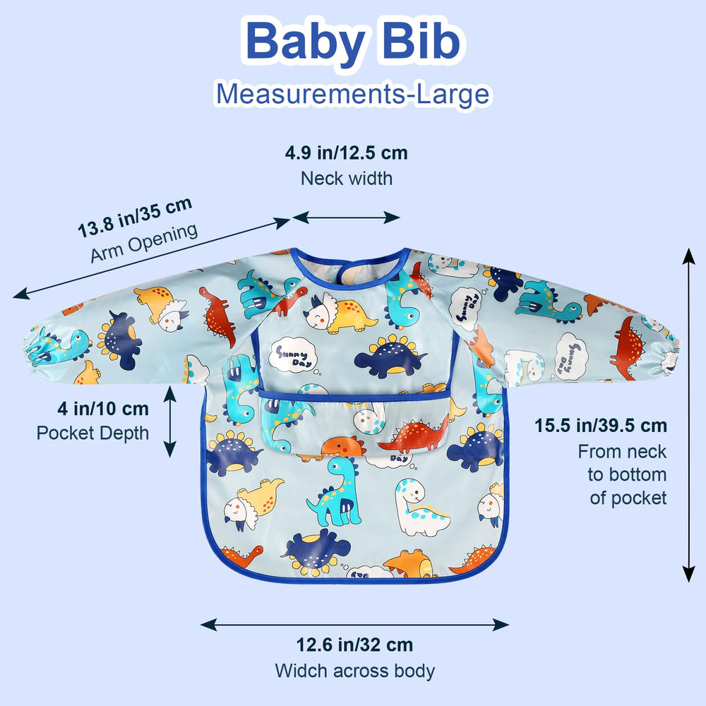 Accmor 4-pack in-use shot illustrates multiple bibs ready for meals