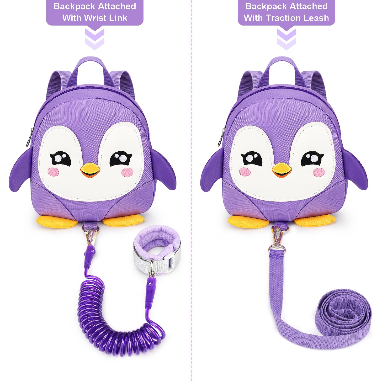 Accmor four-way use backpack with leash and wrist link for flexible supervision.