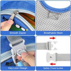 Accmor adjustable shoulder straps for a comfortable, growing child fit.