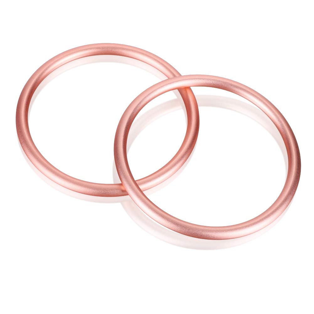 Accmor aluminium baby sling ring 3 inch rose gold close-up highlighting durable construction