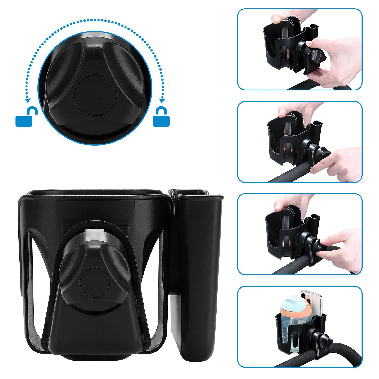 Accmor anti-slip spring grips bottles securely on the move