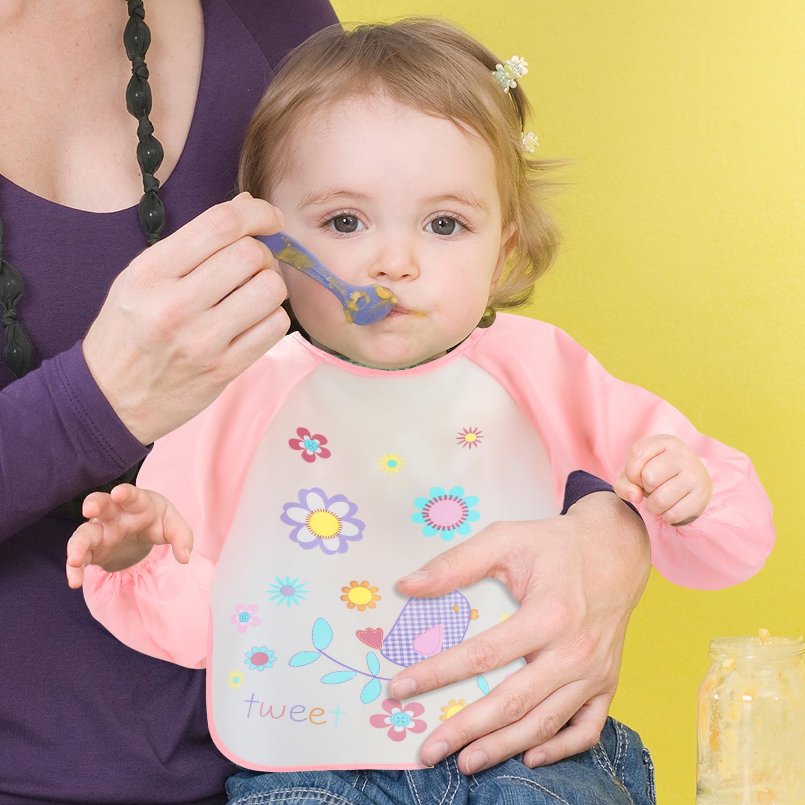 Accmor reusable bibs wipe clean quickly and resist deformation