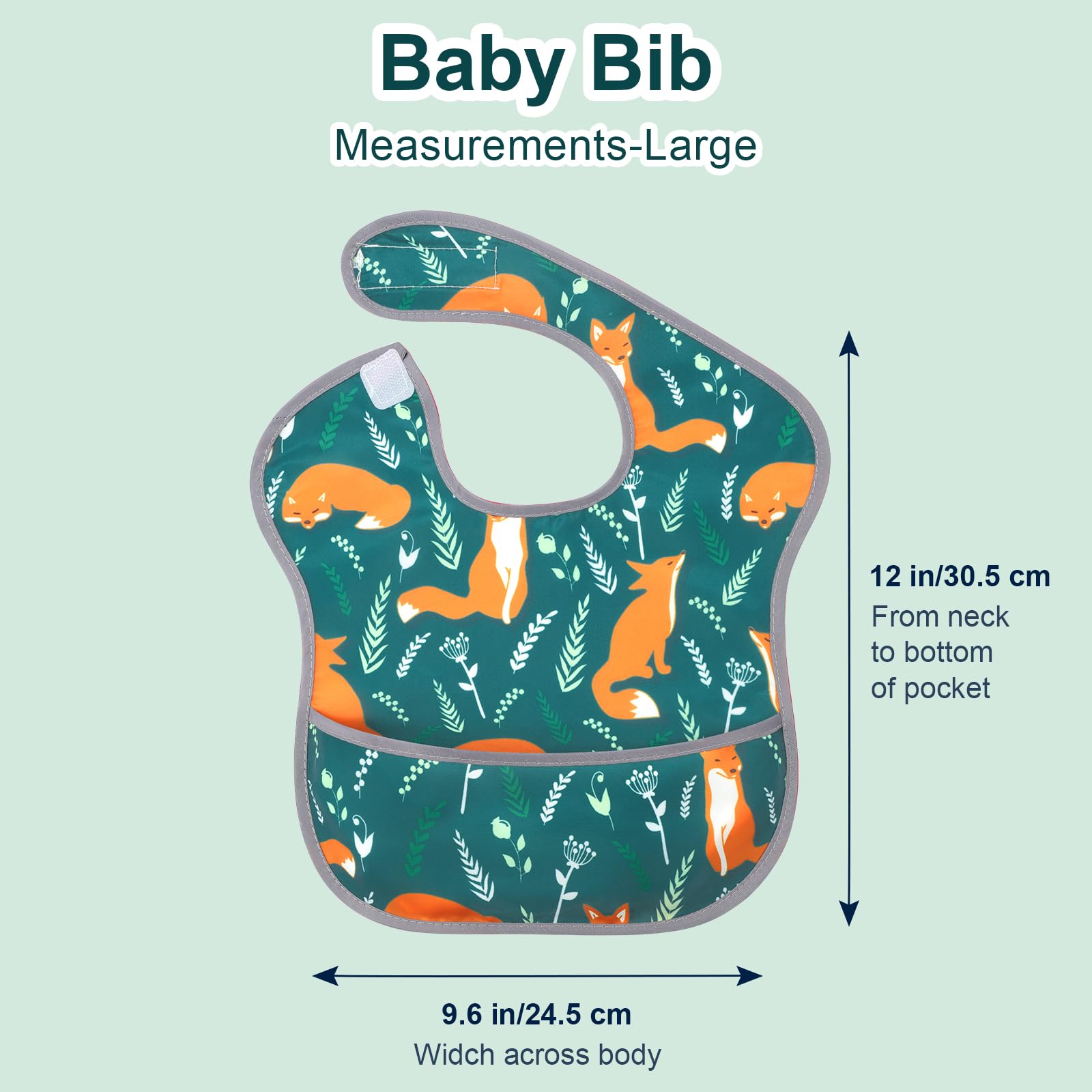 Accmor bibs fold flat for compact travel storage.
