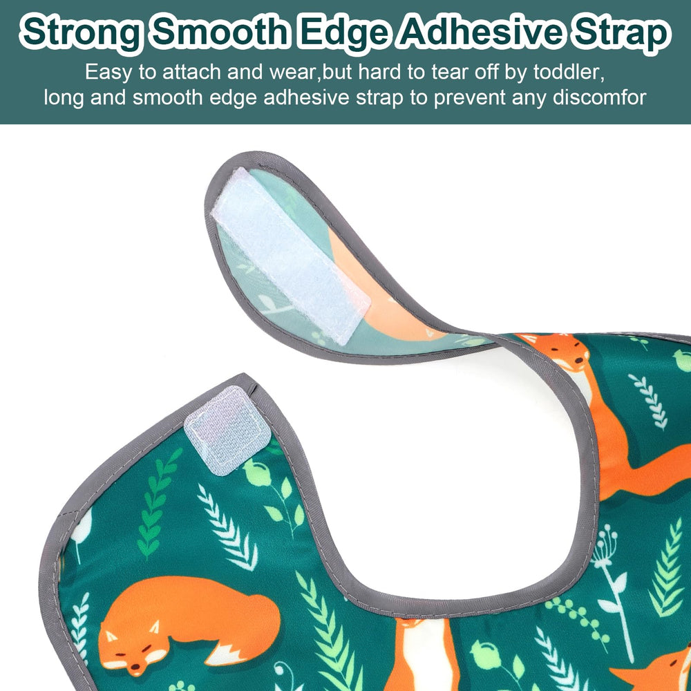 Accmor baby bibs waterproof fabric protects outfits during feeds.