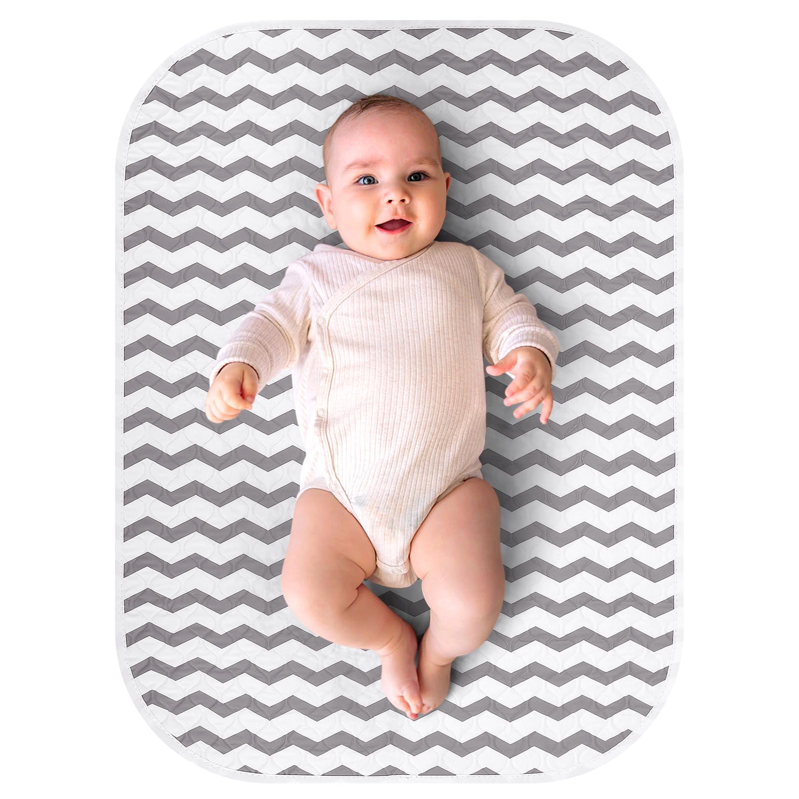 Accmor baby diaper changing pad 27x20 flatlay highlights portable changing space for on-the-go families.