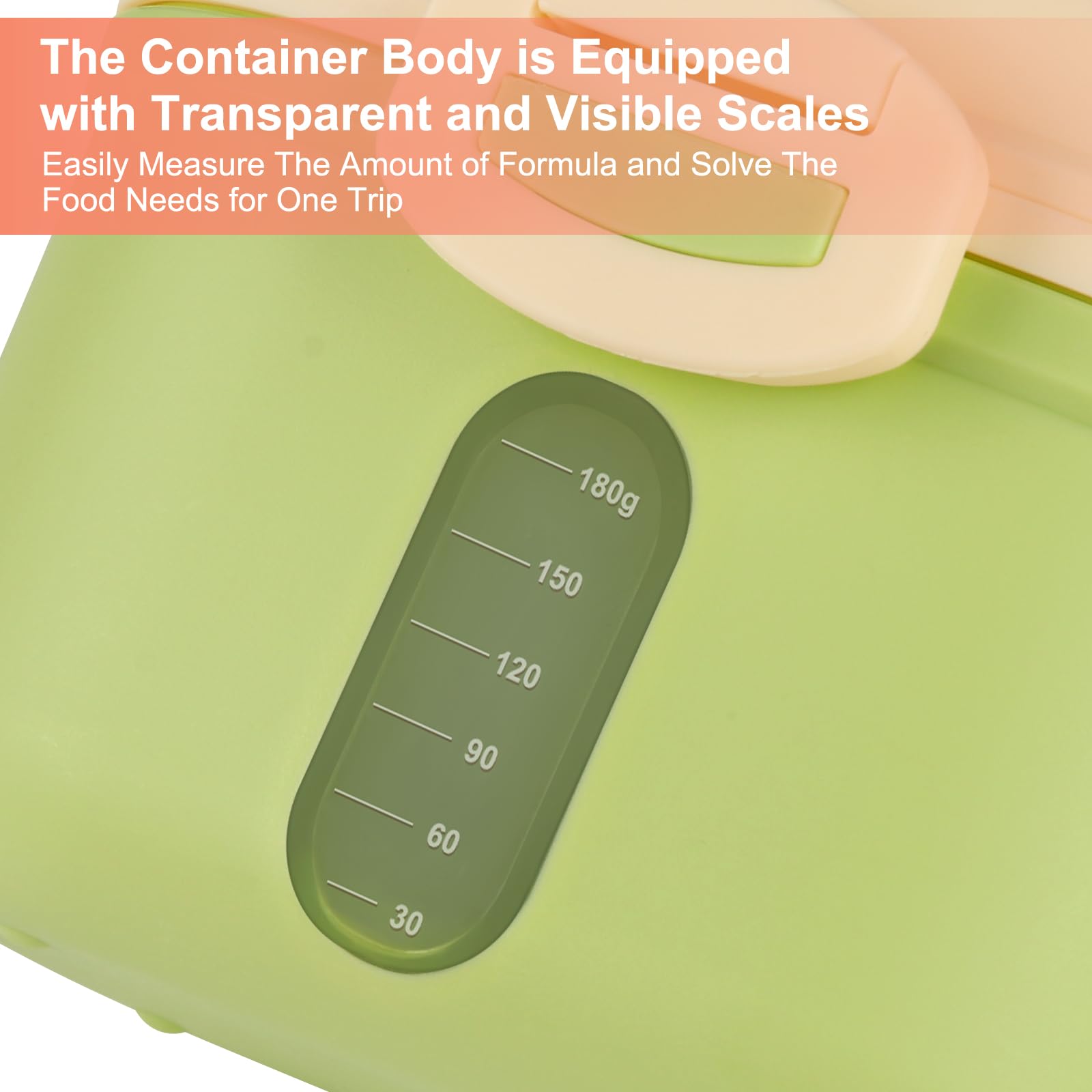 Accmor baby formula dispenser with scoop leveler for precise dosing on the go