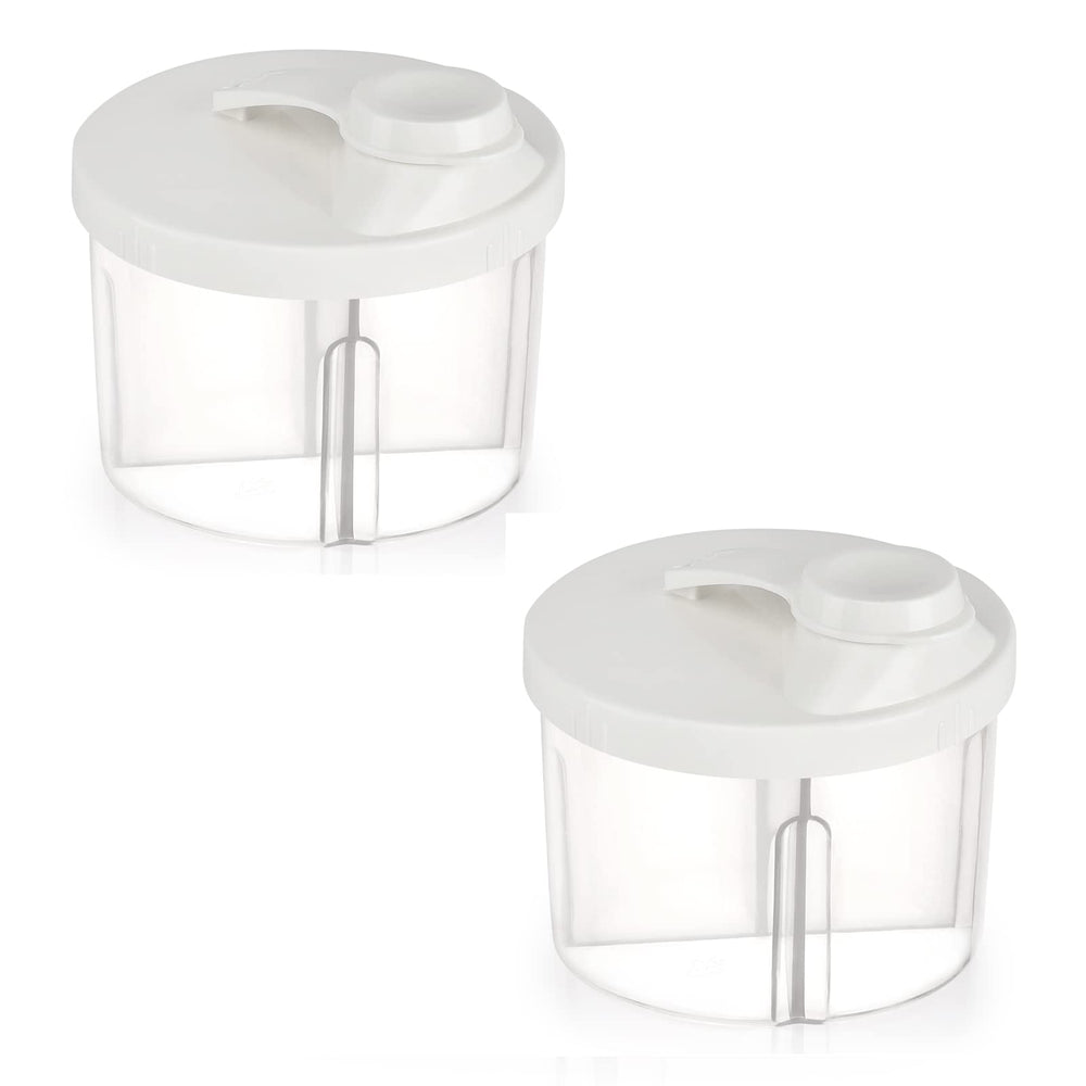 Accmor baby formula dispenser on the go with four compartments for travel feeding.