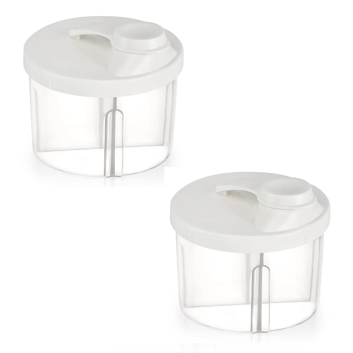 Accmor baby formula dispenser on the go with four compartments for travel feeding.