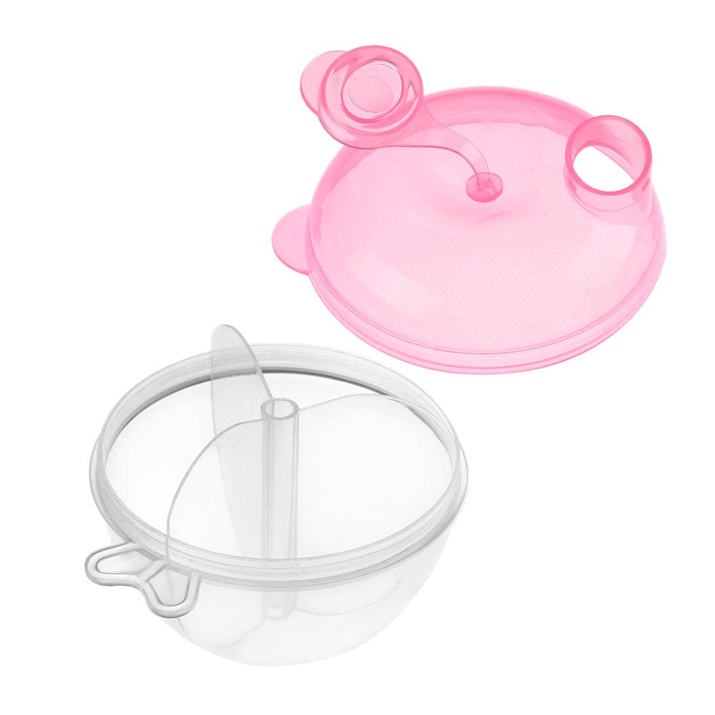 Accmor rotating-cap dispenser preventing spills during travel or feeding.