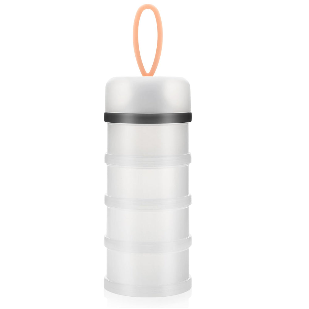 Accmor baby formula dispenser with stackable 4 compartments for organized on-the-go feeding.