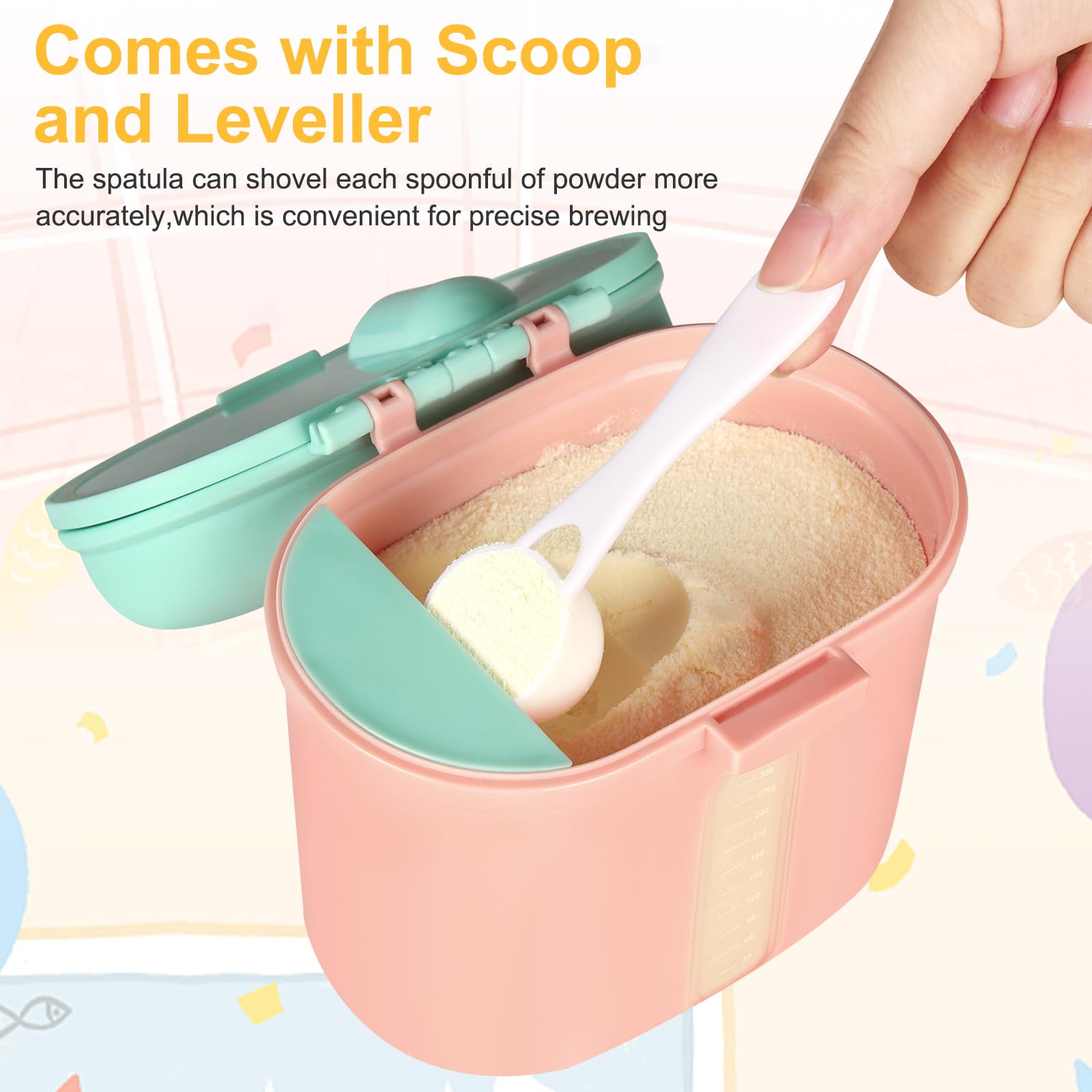 Accmor travel-ready formula dispenser stored in bag for outings.