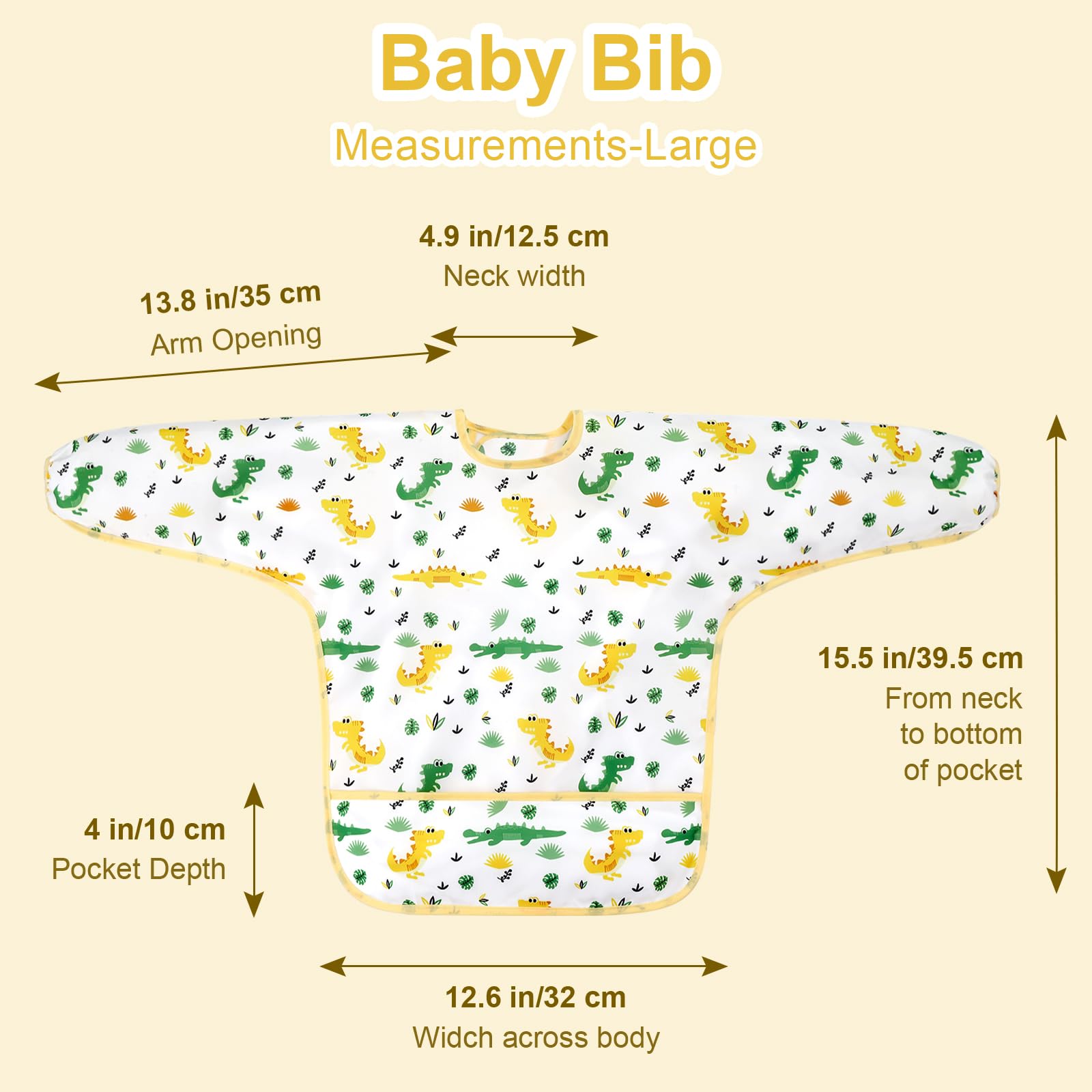 Accmor waterproof fabric keeps outfits clean during mealtime adventures.